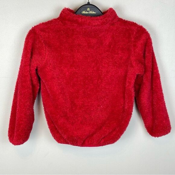 Temple University Fluffy Zip Up Sweater Size 5T Red - Picture 3 of 3